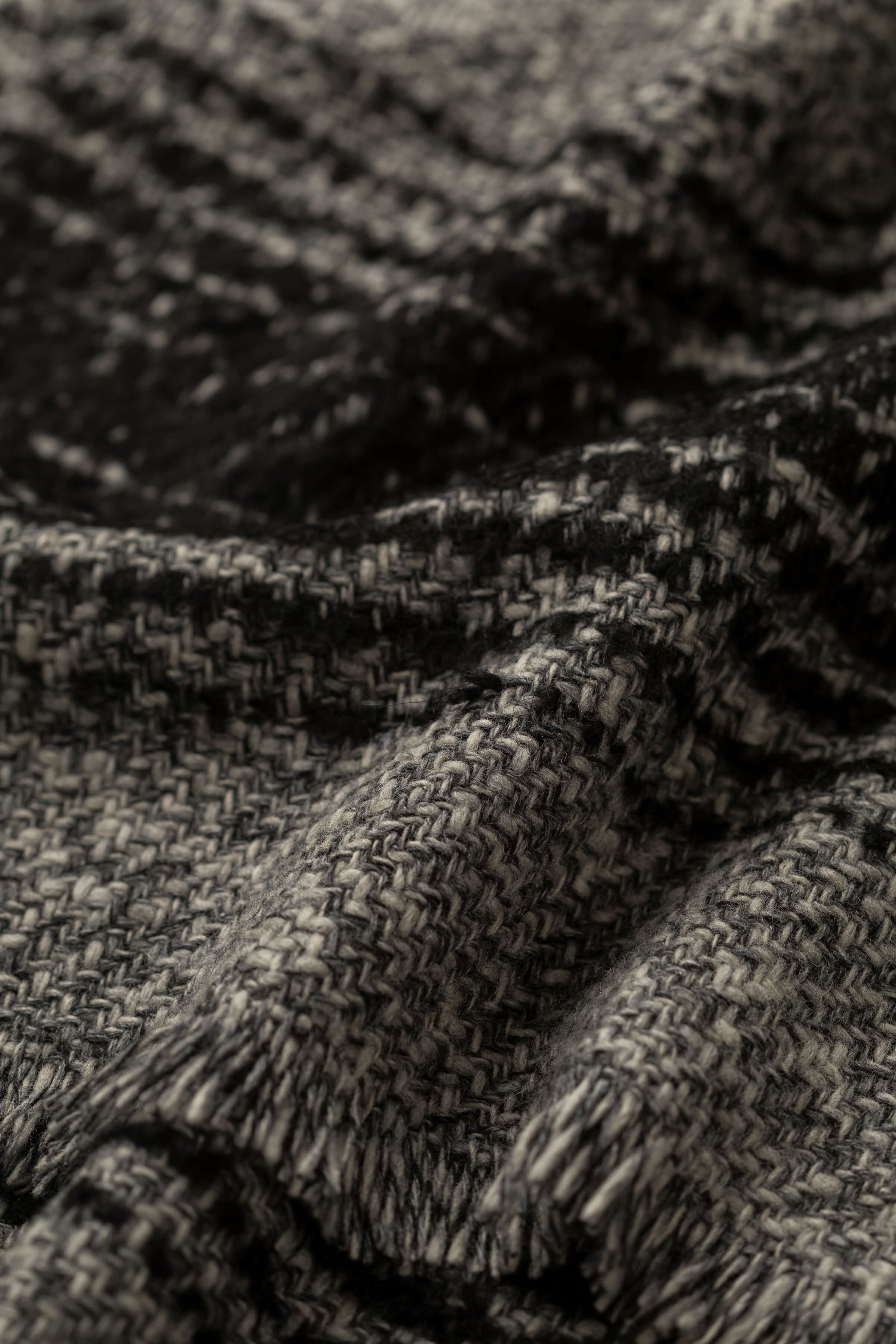Textural Ombré Charcoal Scarf - Image 2