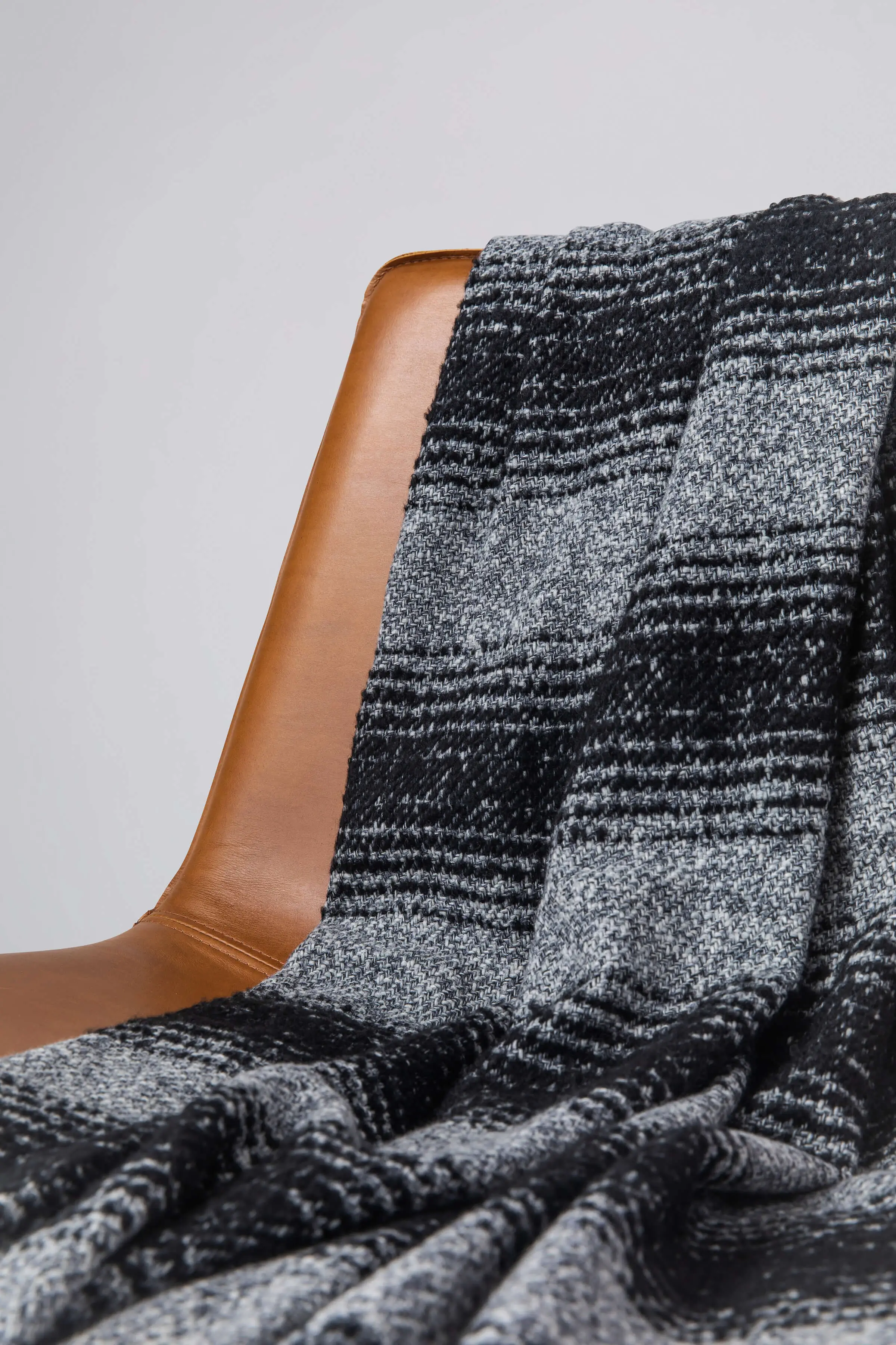 Textural Ombré Dark Grey Throw - Image 3