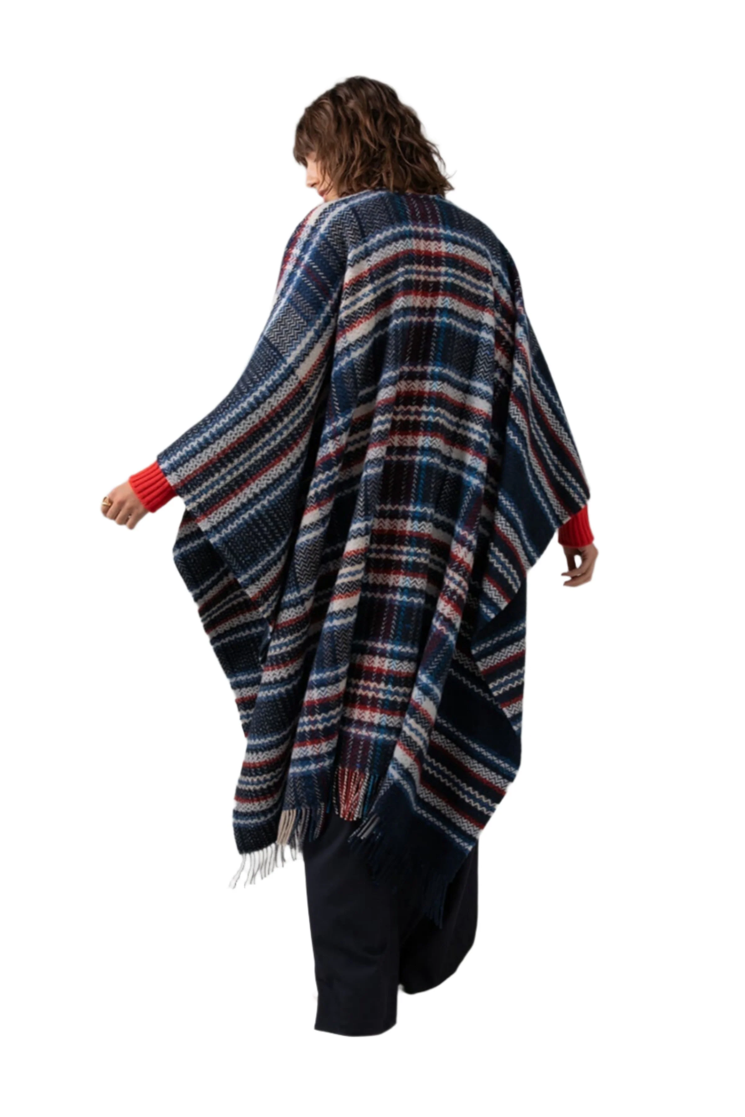 Textured Donegal Wool & Cashmere Cape - Image 4