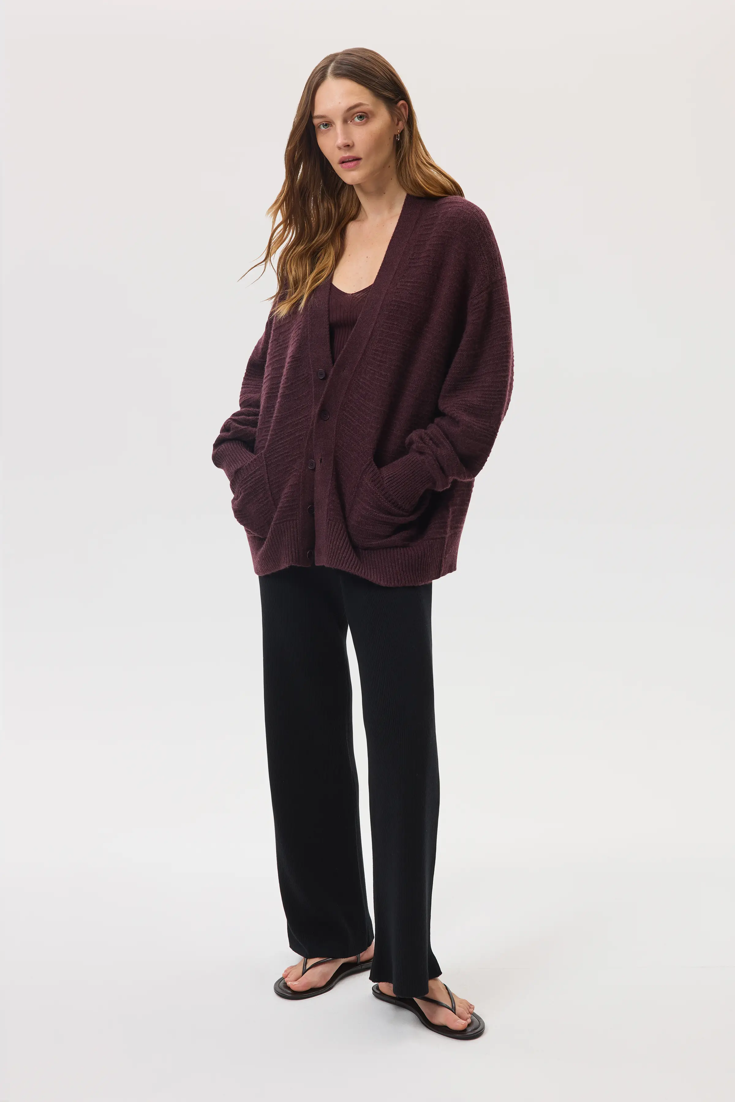 Textured Cashmere Cardigan
