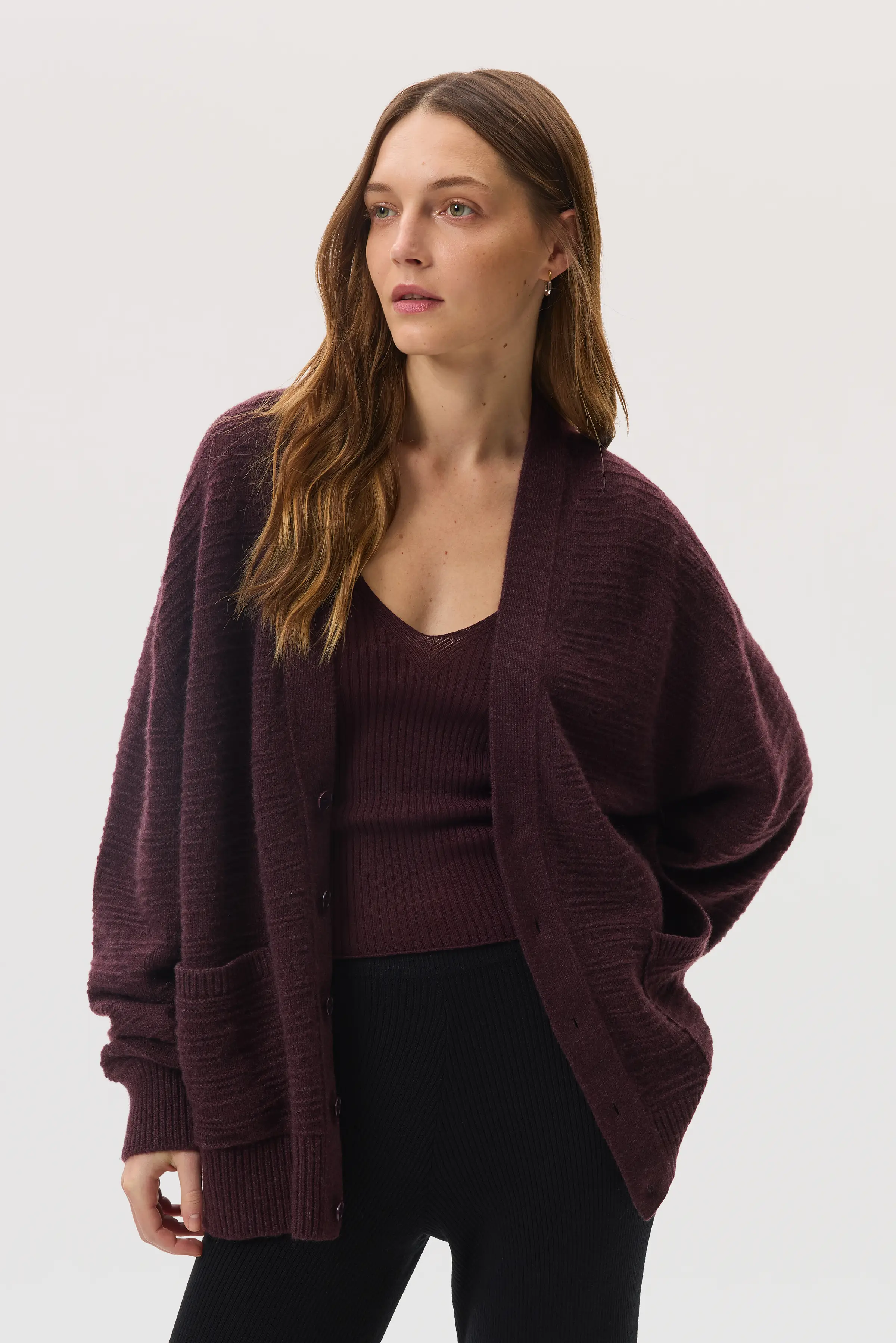 Textured Cashmere Cardigan - Image 7