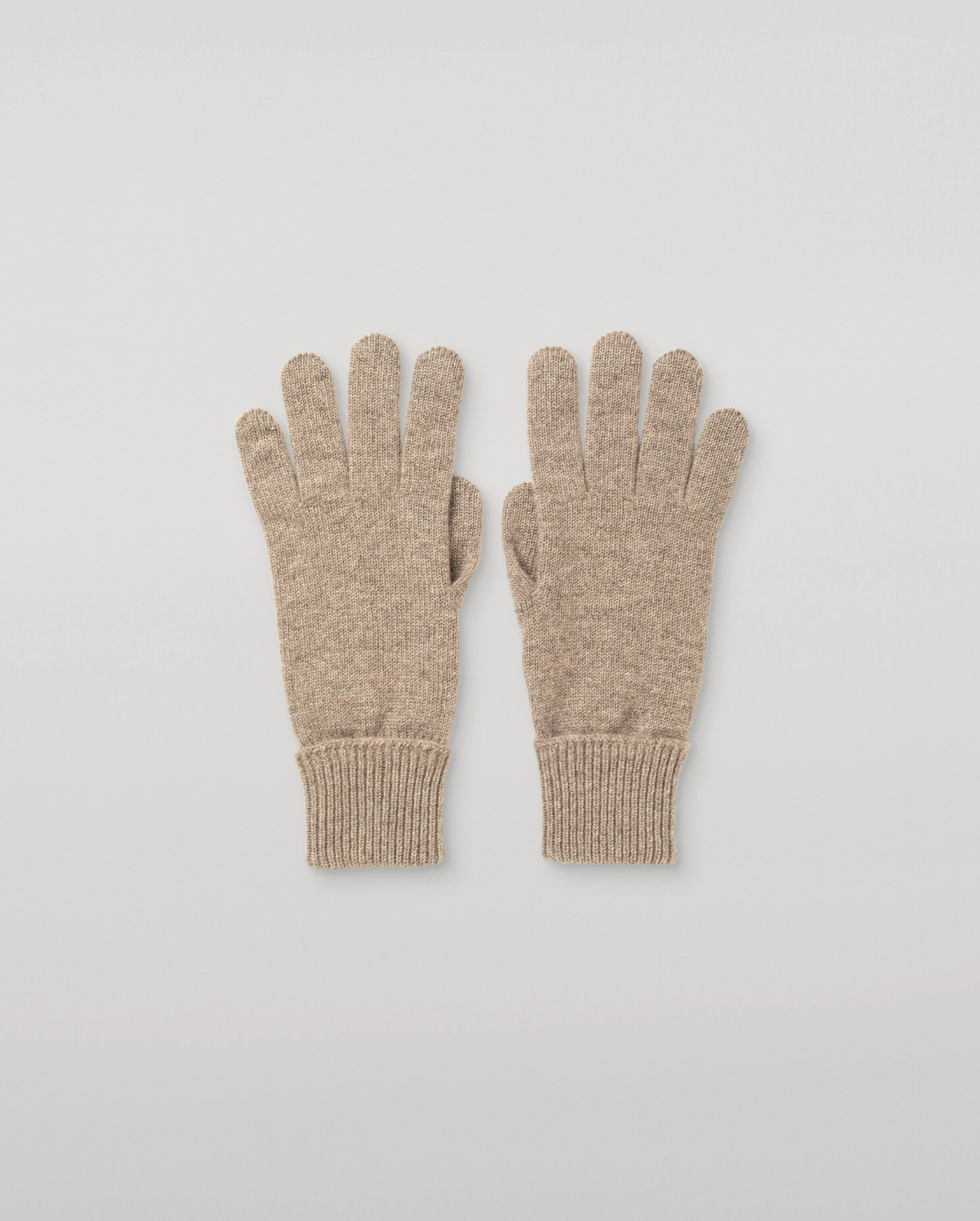 Turnback Cuff Women's Light Brown Cashmere Gloves