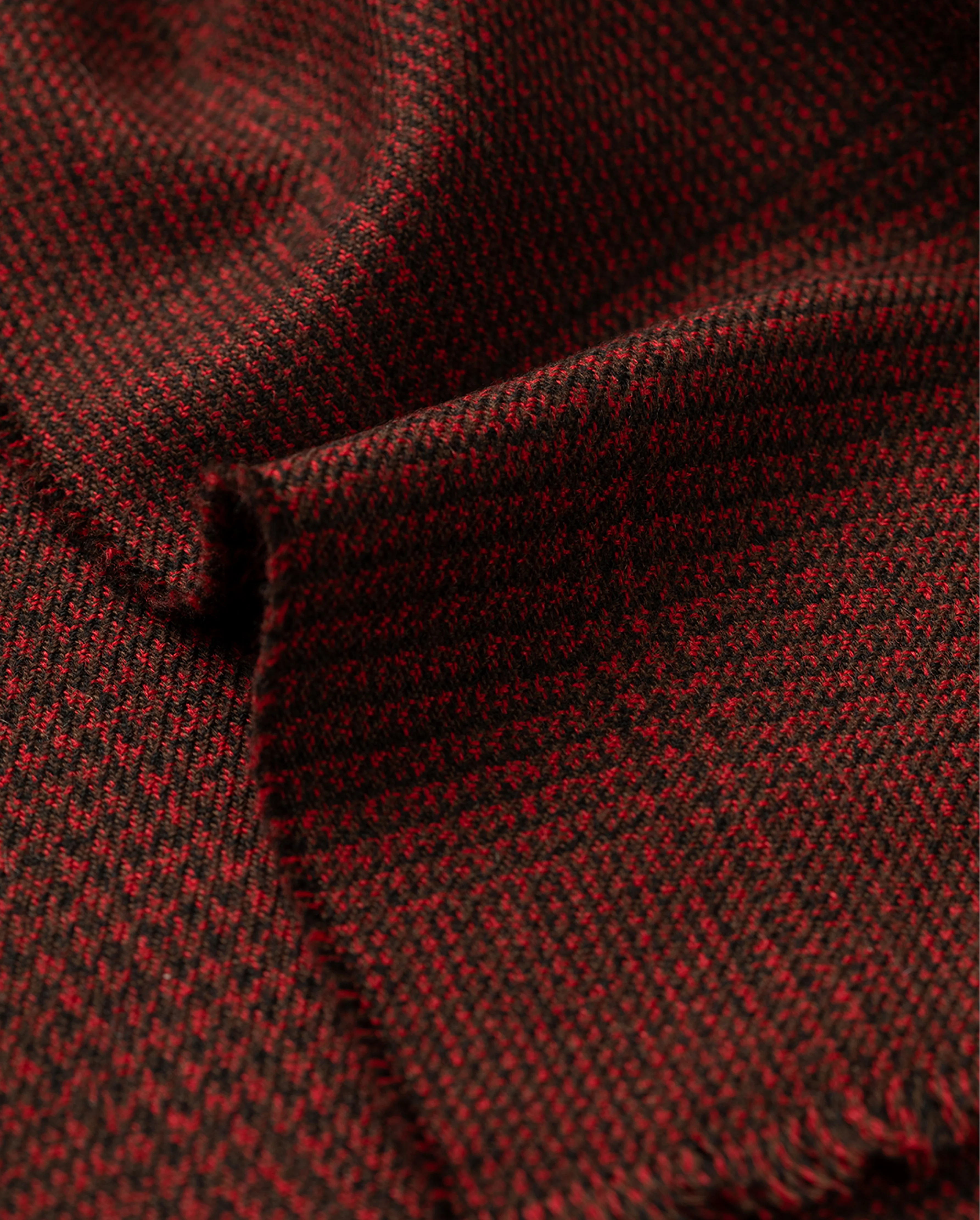 Tweed Red Wool Scarf - Image 2