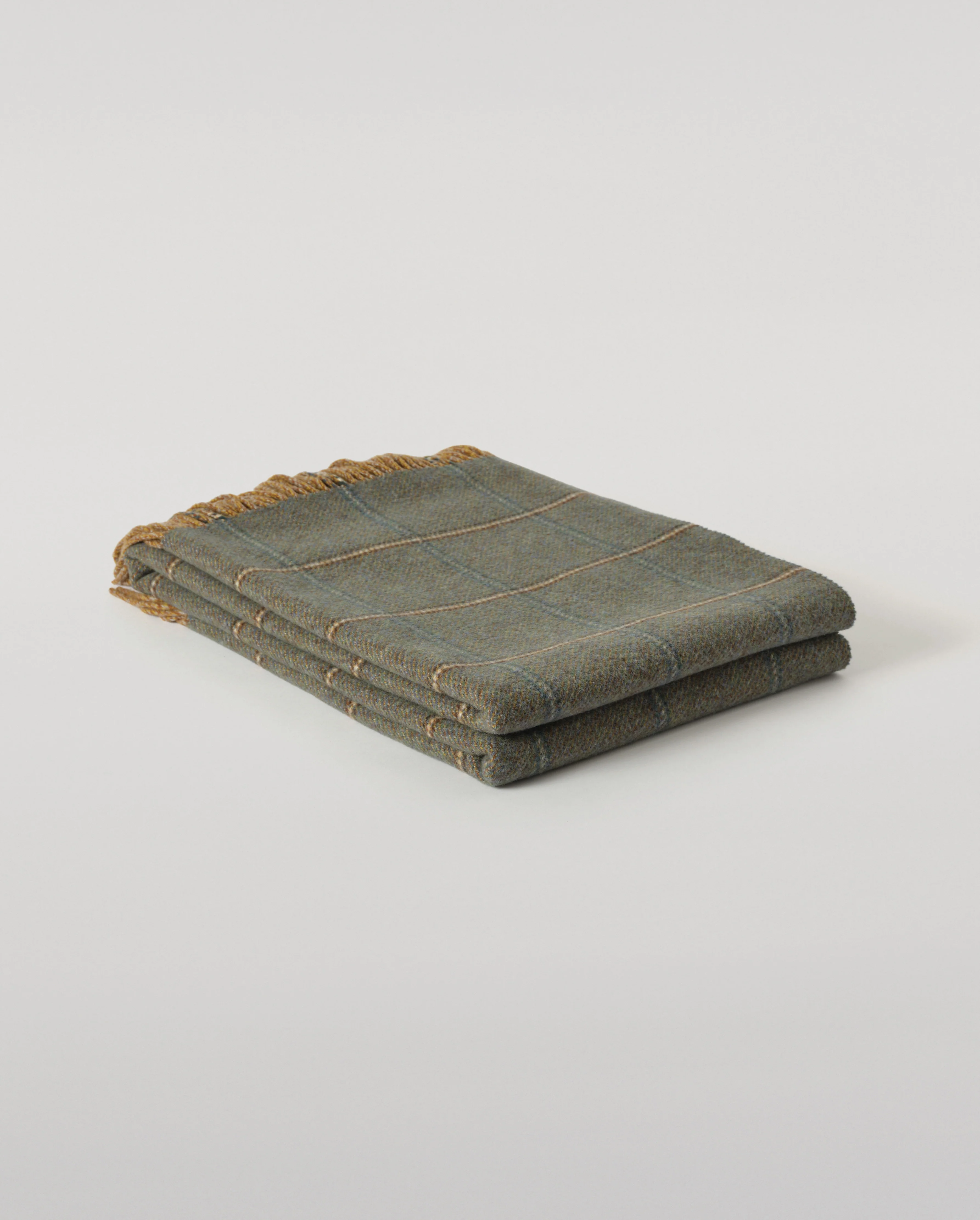 Tweed Green Wool Throw - Image 2