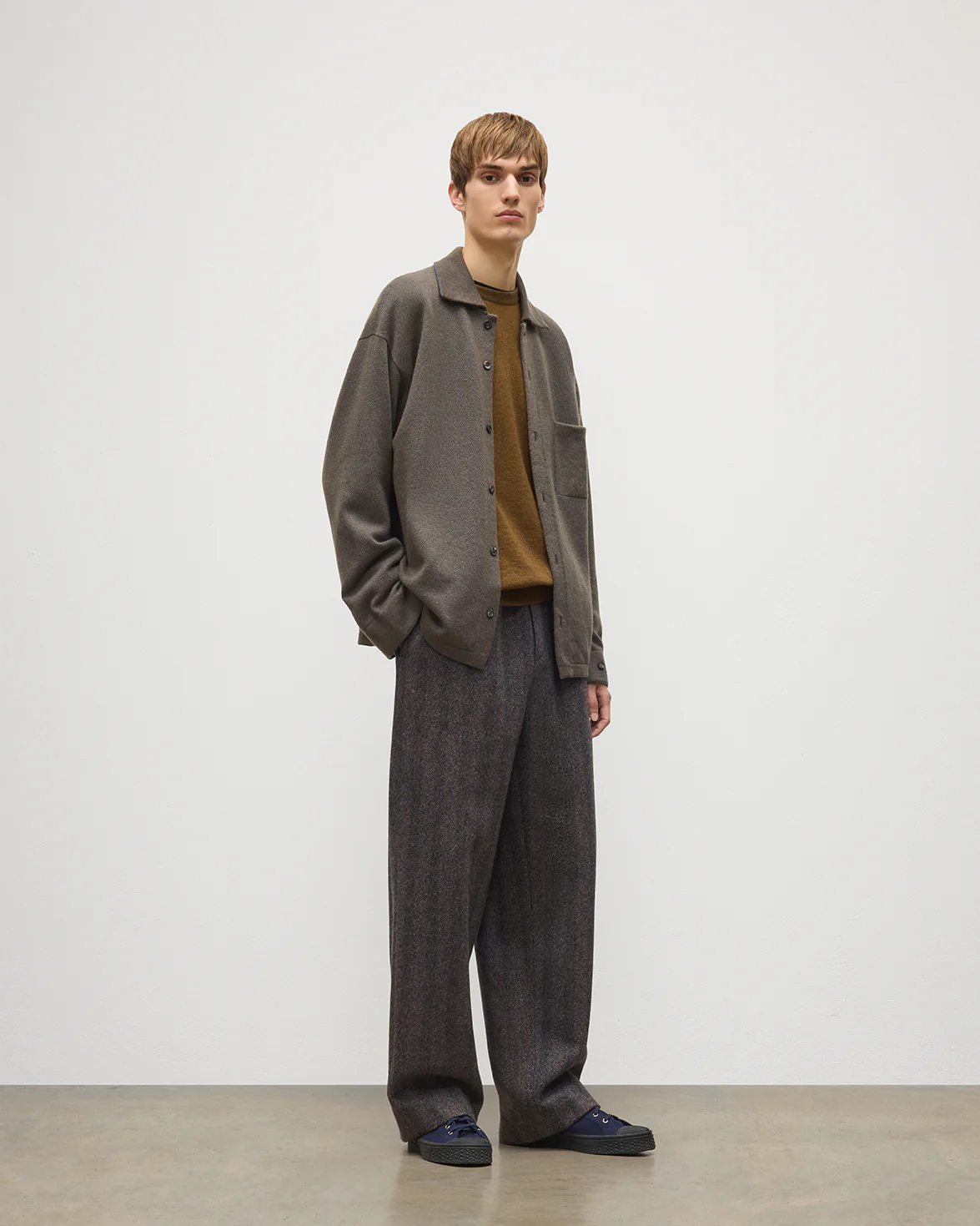 Tweel Brown Cashmere Shirt - Image 3