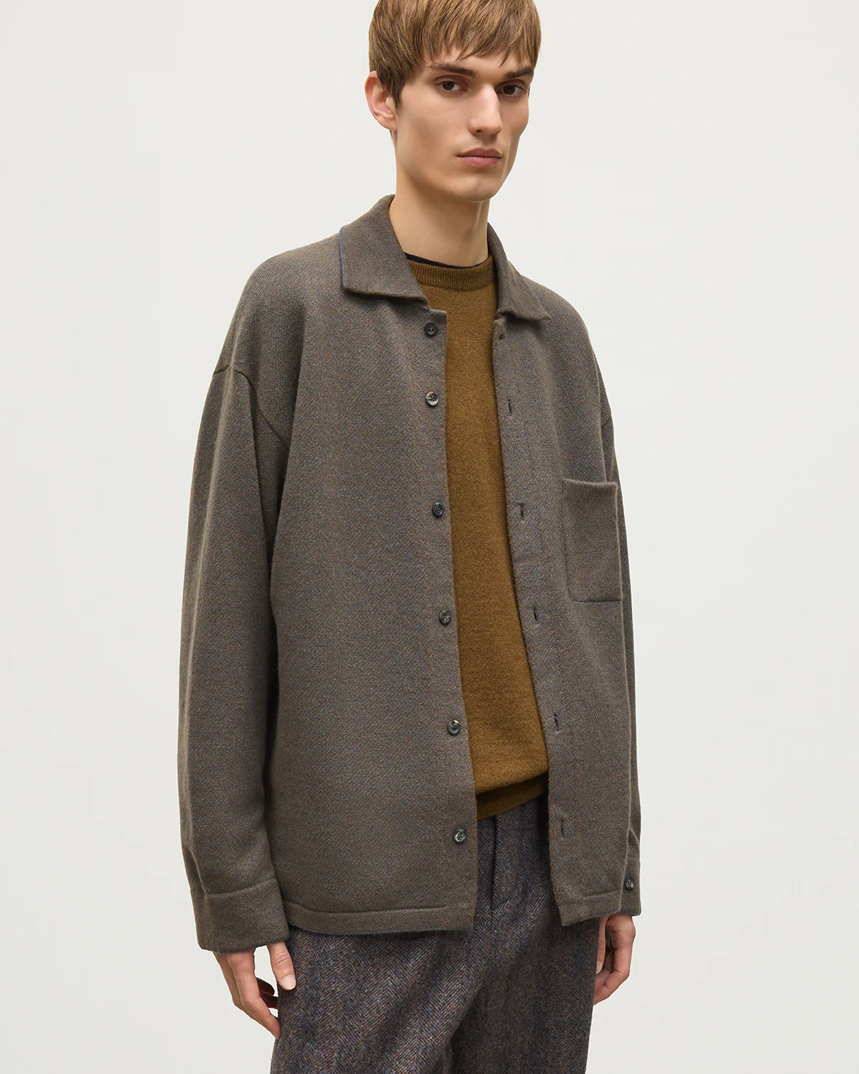 Tweel Brown Cashmere Shirt - Image 5