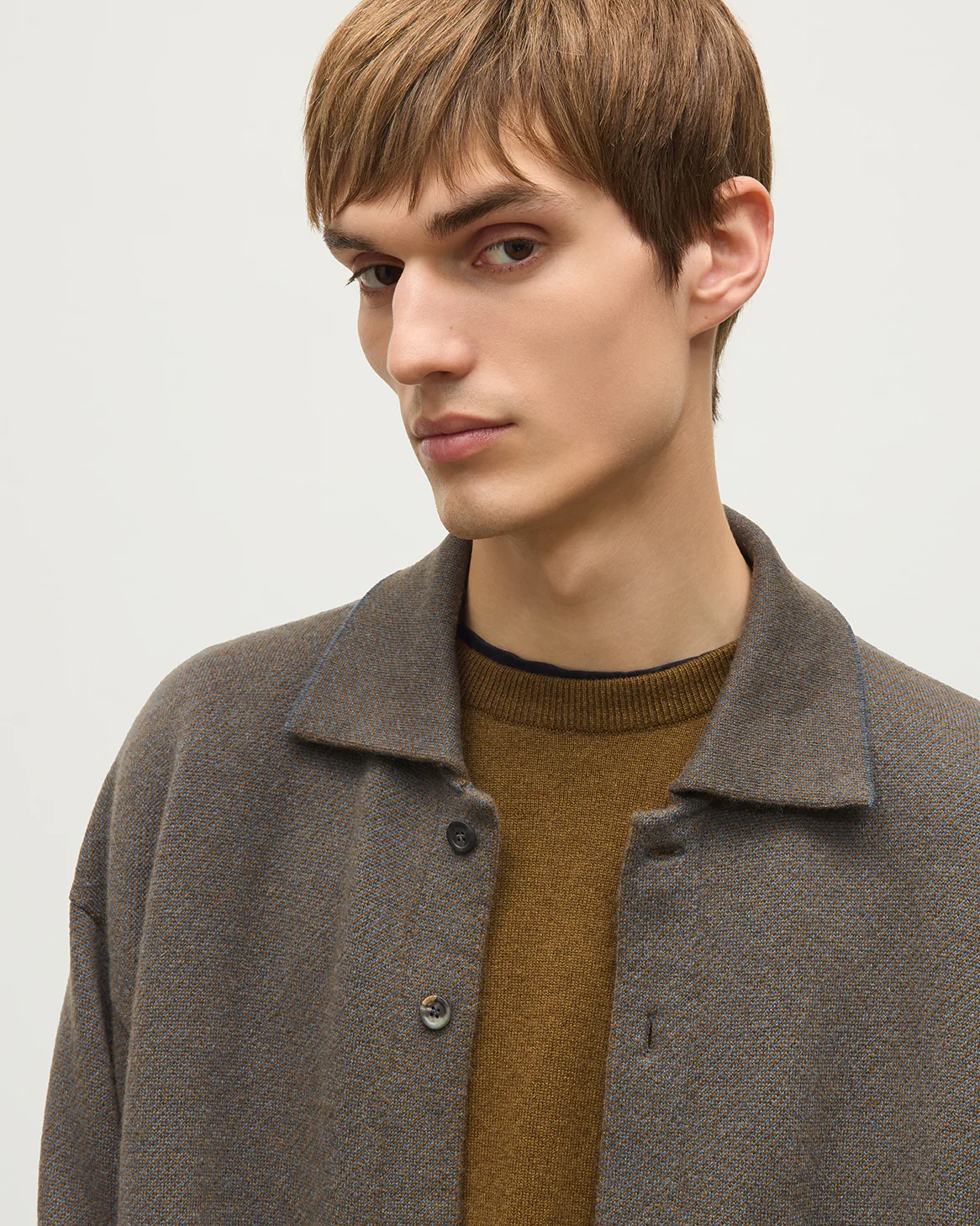 Tweel Brown Cashmere Shirt - Image 6