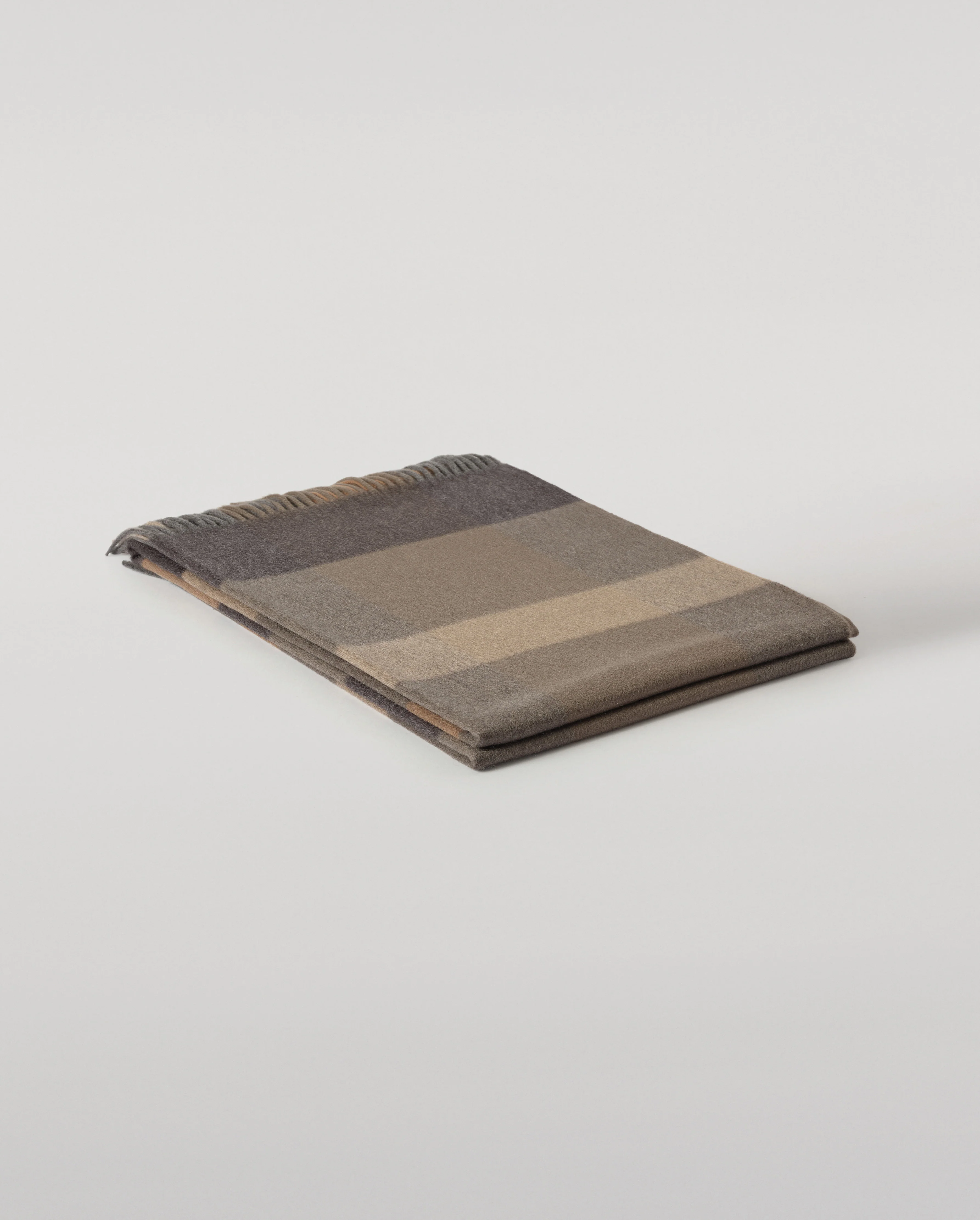 Umbra Brown Cashmere Plaid Throw - Image 2