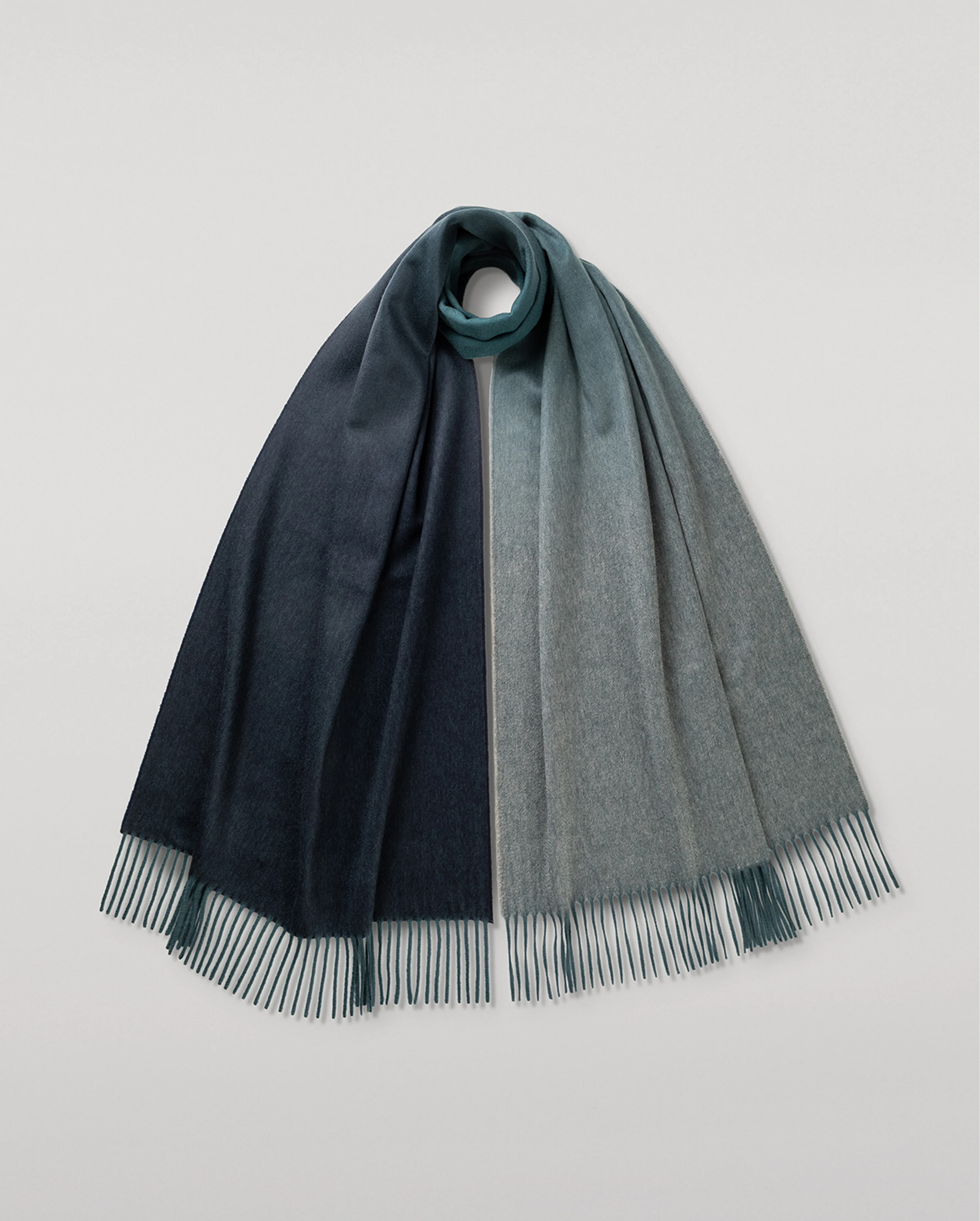 Umbra Ombré Blue Cashmere Stole