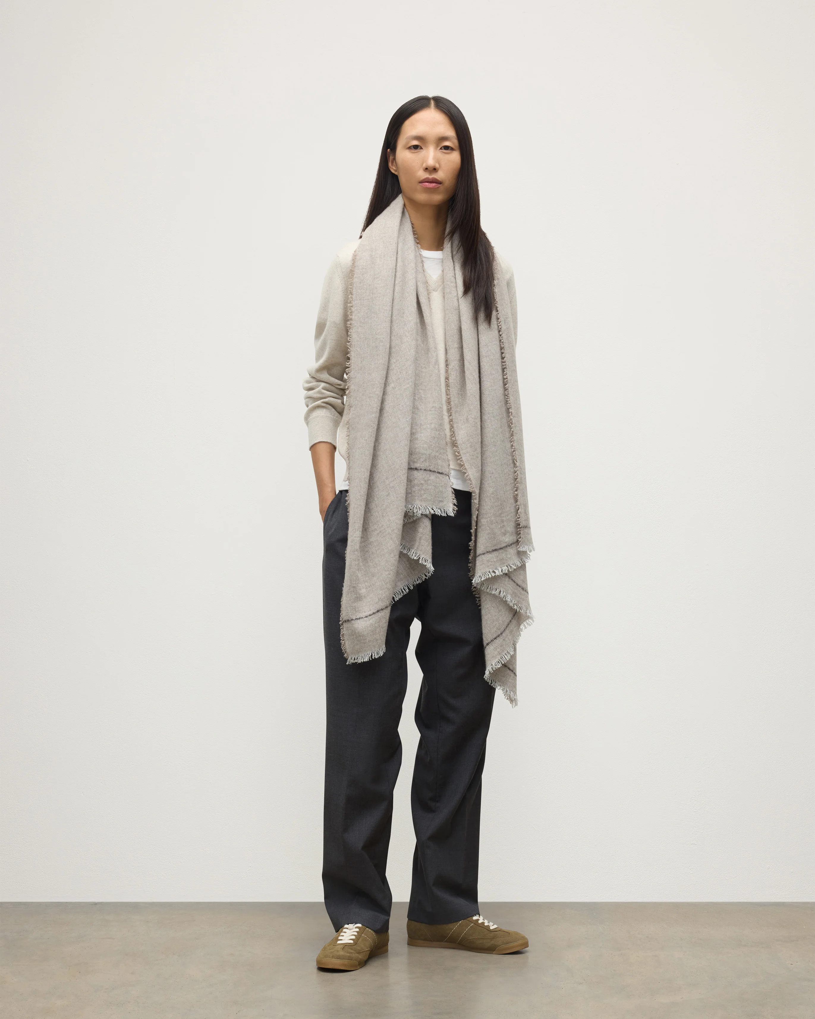 Usan Natural Cashmere Scarf - Image 3