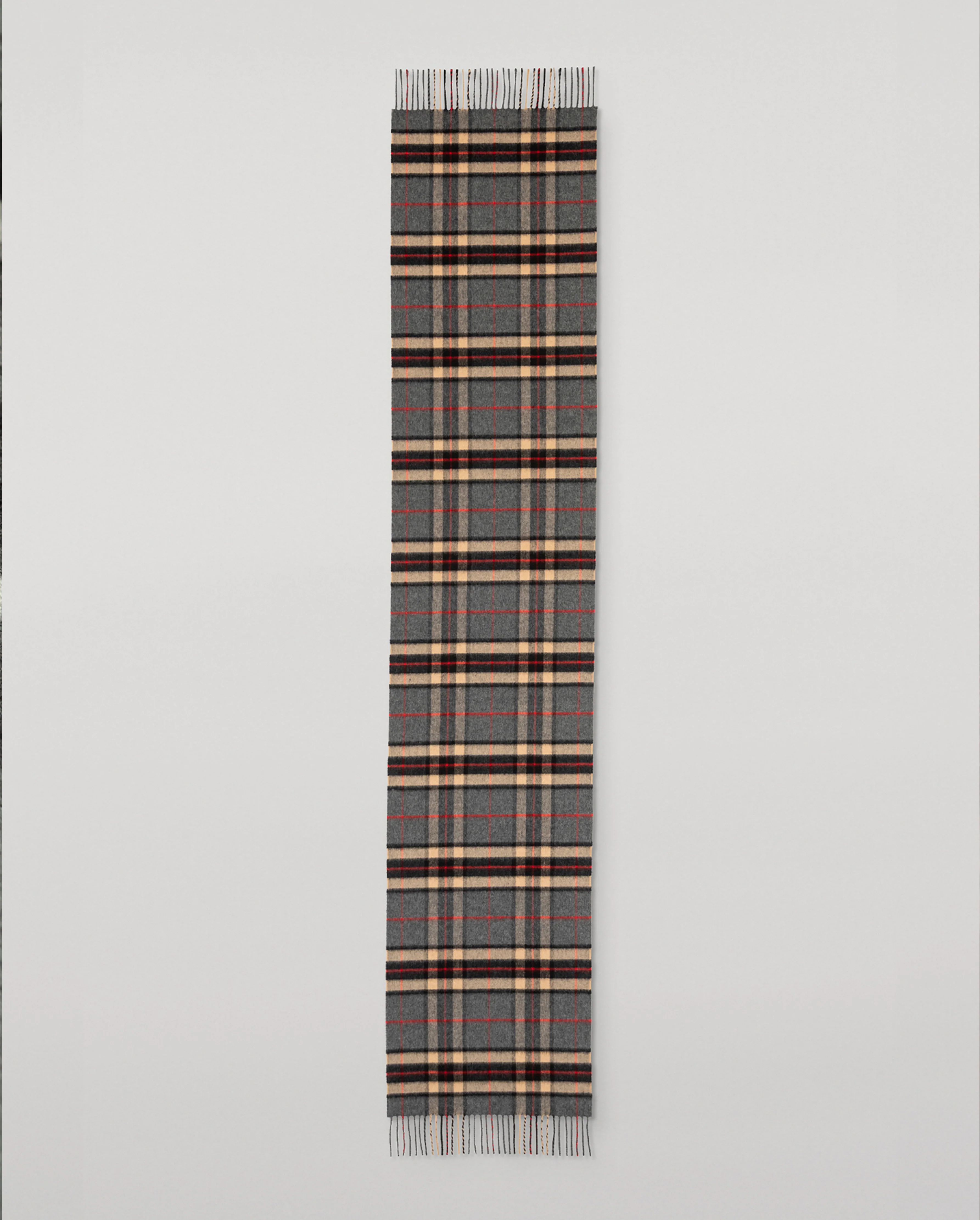 Vintage Check Grey Merino Scarf - Image 3