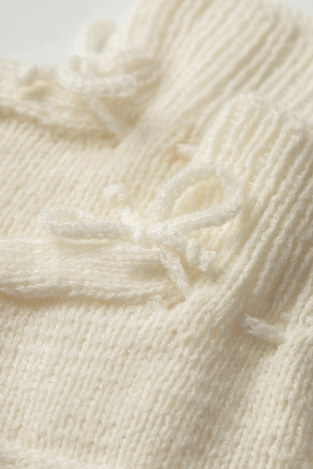 White Cashmere Baby Booties - Image 3