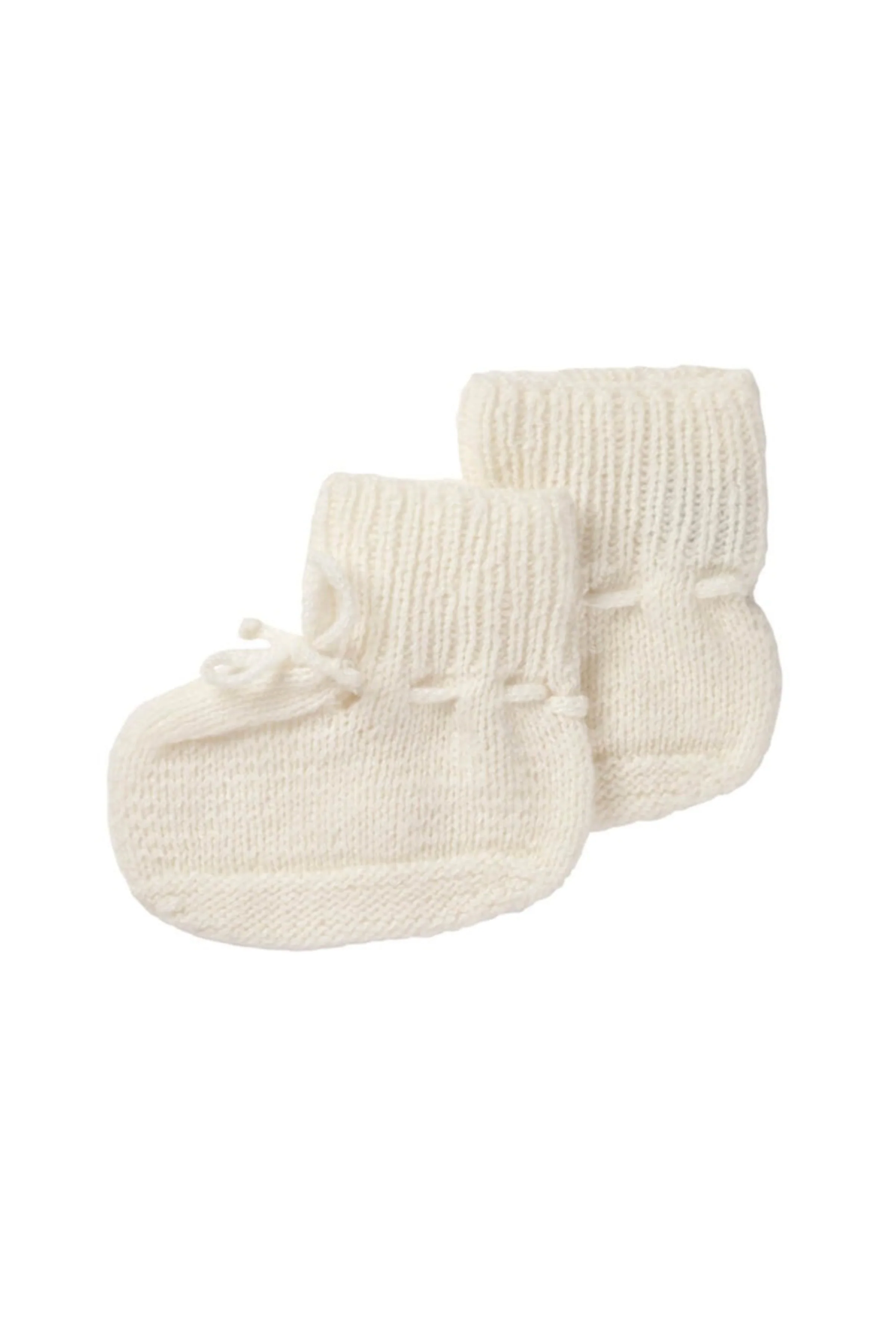 White Cashmere Baby Booties - Image 4