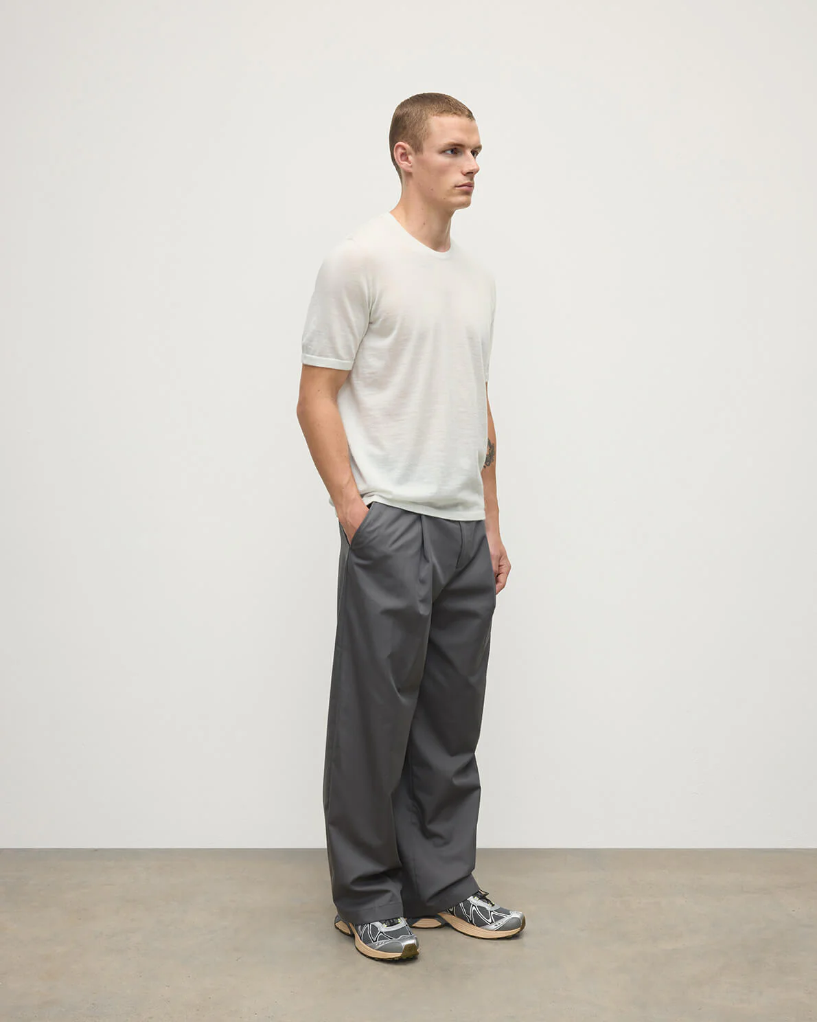 Superfine Cashmere White T-Shirt - Image 3