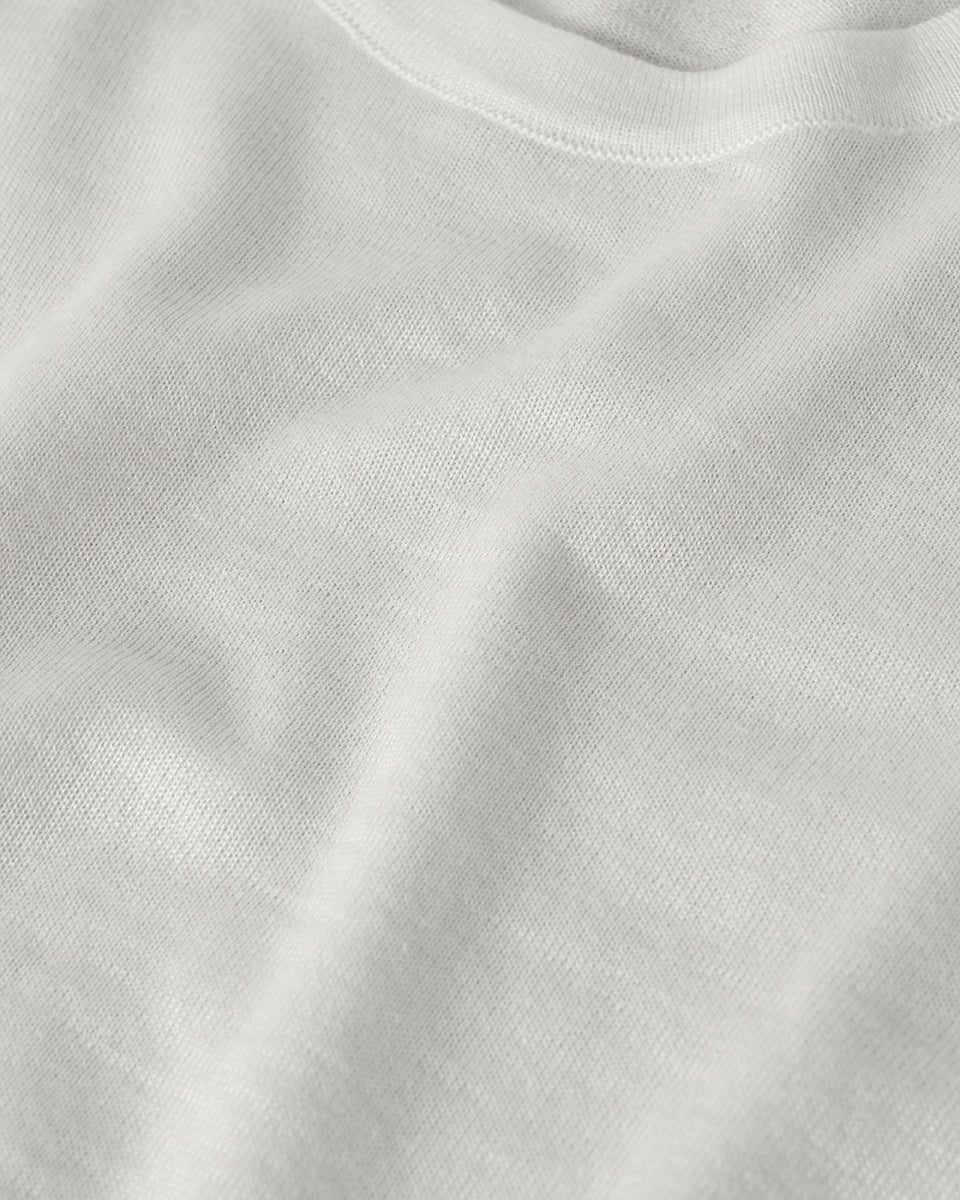 Superfine Cashmere White T-Shirt - Image 6