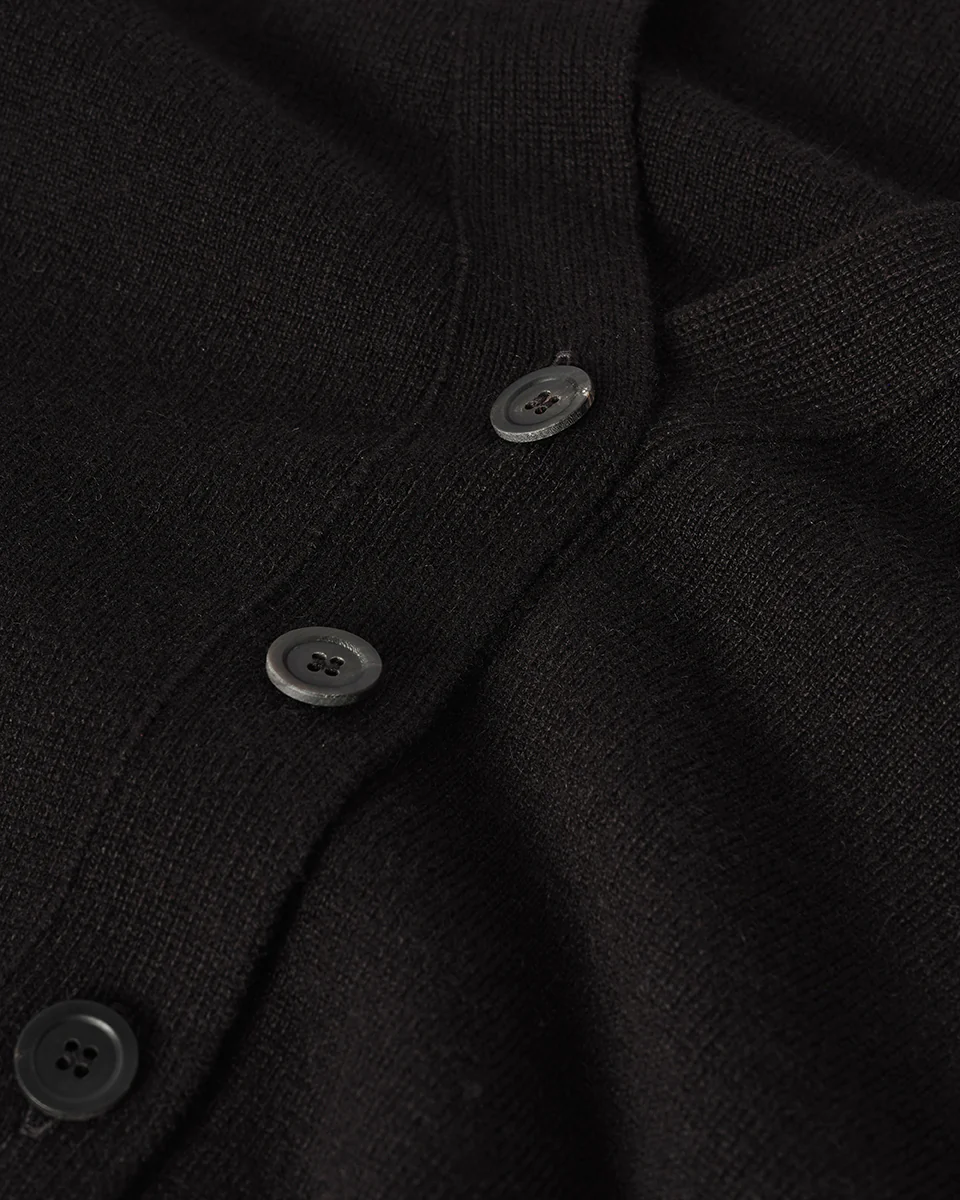 Milano Stitch Black Cashmere Cardigan - Image 6