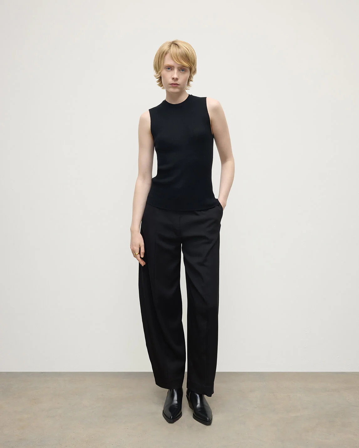 Sleeveless Black Tank Top