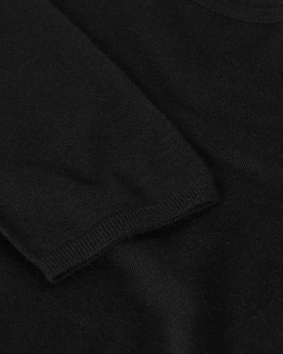 Superfine Cashmere Black Jumper - Image 6