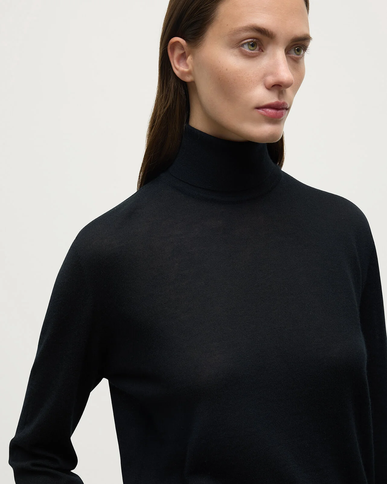 Superfine Cashmere Black Roll Neck Jumper - Image 5