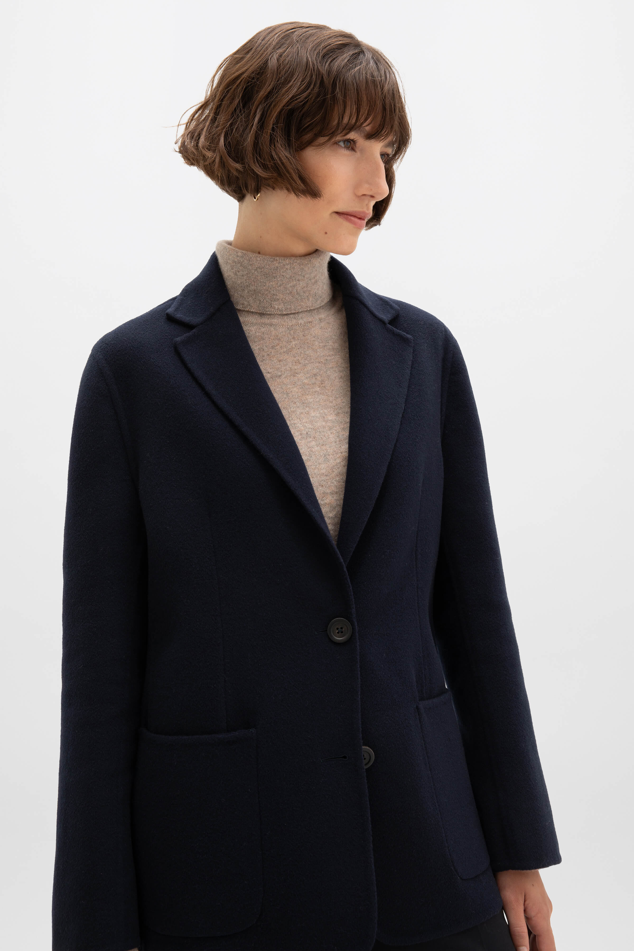 Classic Navy Cashmere Blazer - Image 5