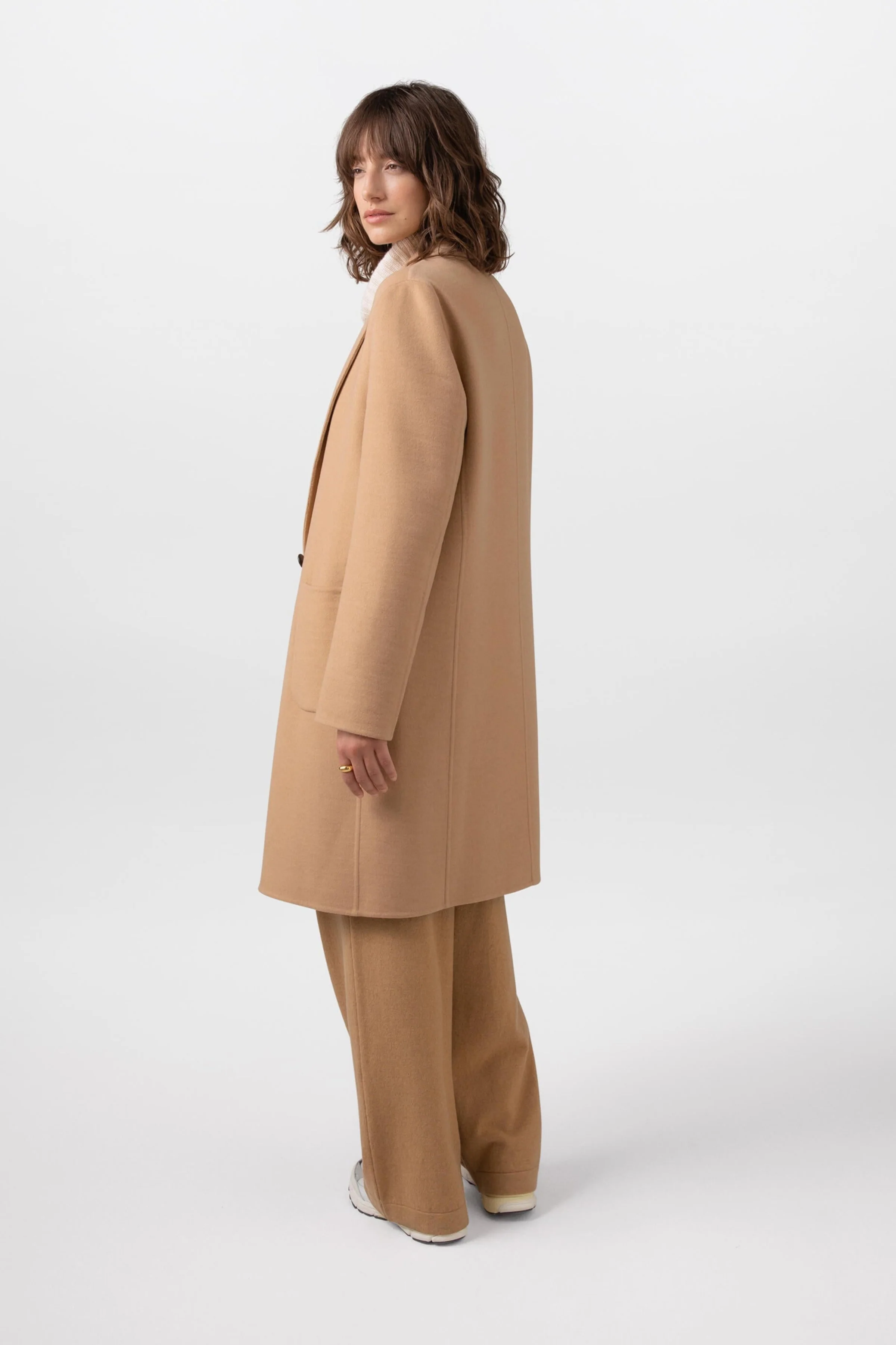 Classic Camel Cashmere Coat - Image 2