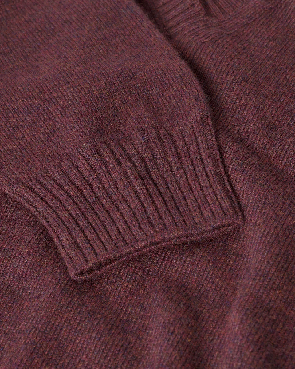 Gauzy Cashmere Purple V Neck Jumper - Image 6