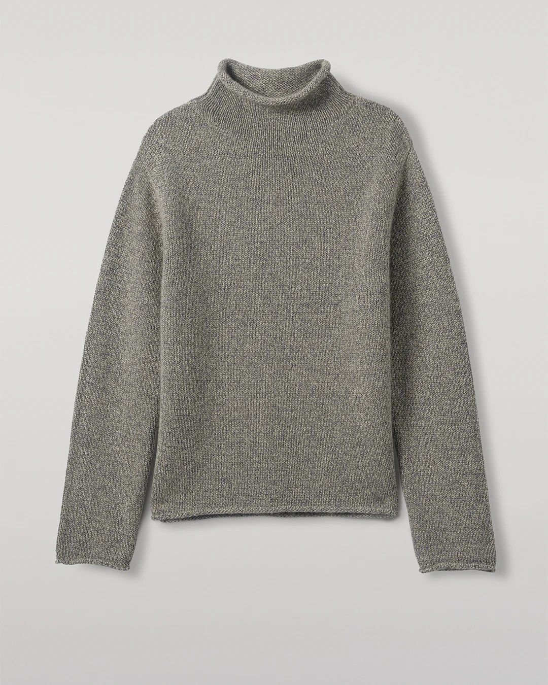 Kester Blue Marl Cashmere Funnel Neck Jumper - Image 2