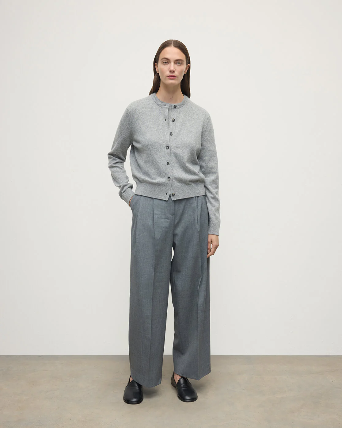 Cashmere Light Grey Cardigan