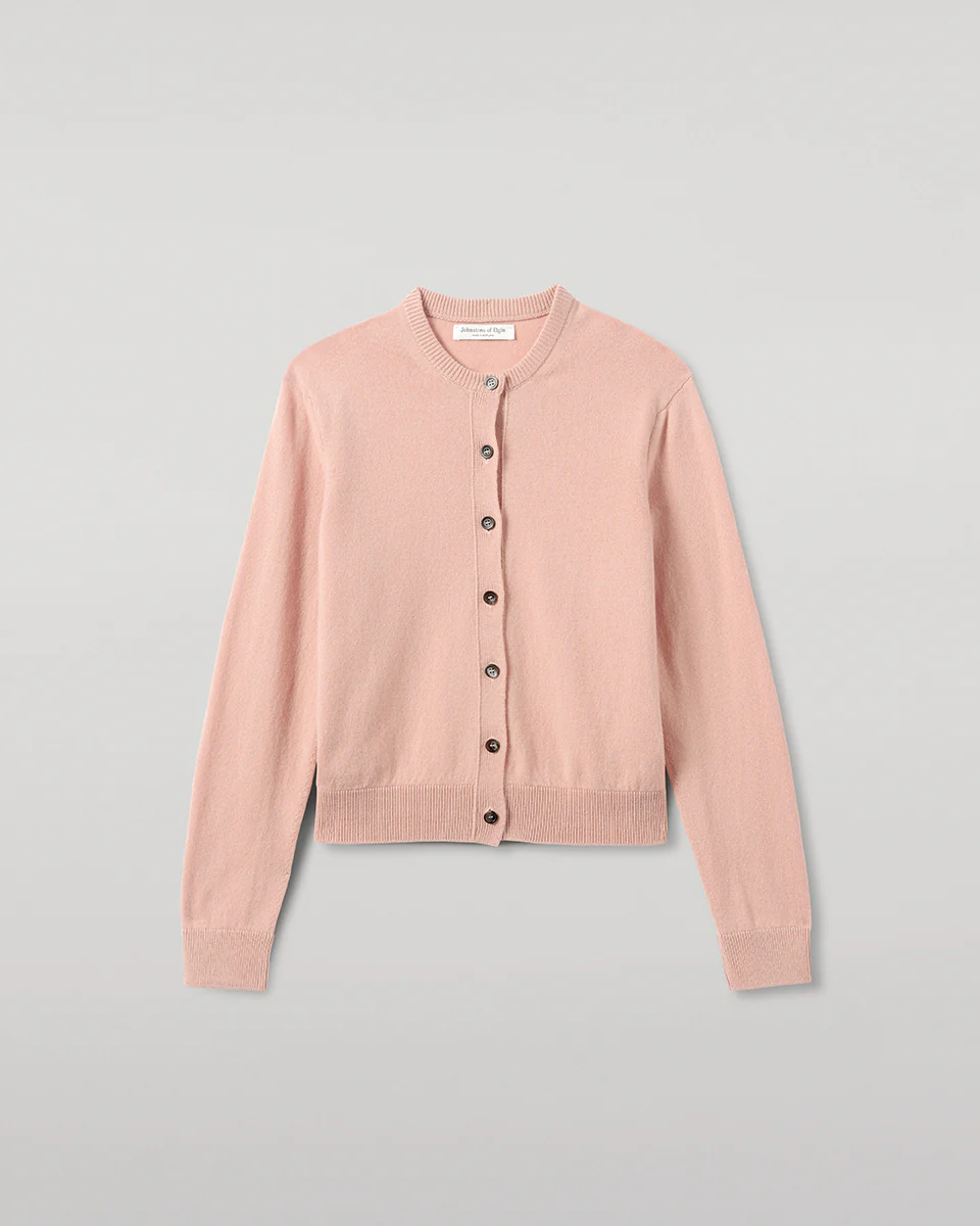 Classic Cashmere Pink Cardigan - Image 2