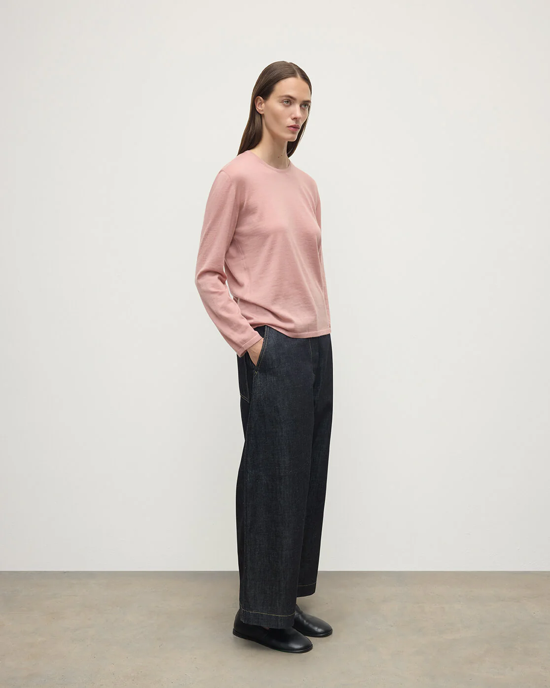 Superfine Cashmere Pink Jumper - Image 3