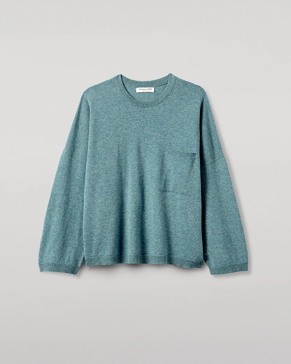 Gauzy Pocket Green Cashmere Jumper - Image 2