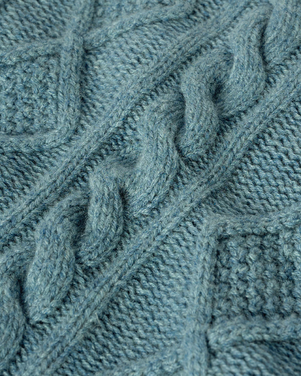 Aran Cable Green Cashmere Tank - Image 6