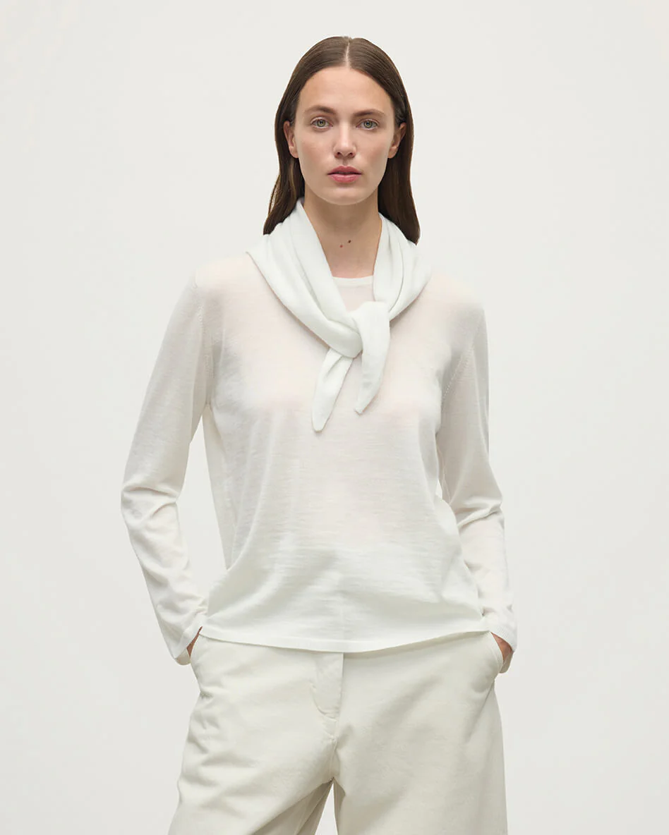 Reel White Cashmere Bandana - Image 3